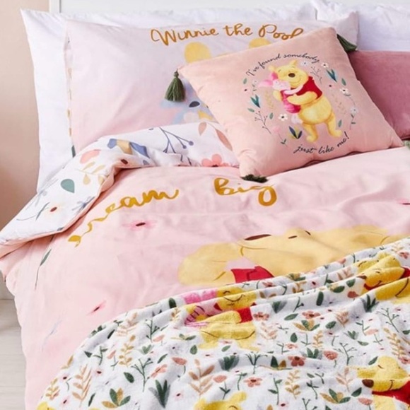 Winnie The Pooh Disney Duvet Cover Bedding Set Double Primark Home Ireland EUC - Picture 1 of 10